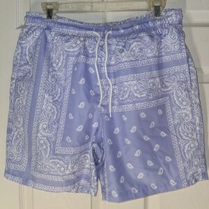 SHEIN Blue Paisley Women's Shorts
